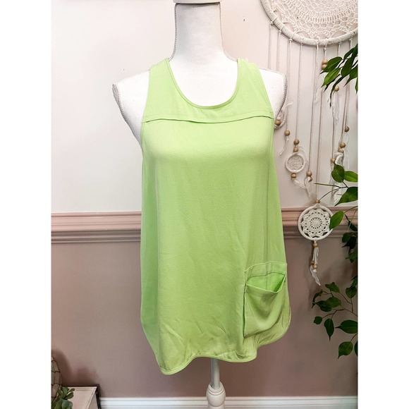 DVF Diane Von Furstenberg Green Silk Tank Size Large NWOT - Picture 1 of 7